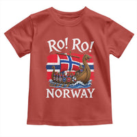 Ro Ro Norway Viking Row Toddler T Shirt Norwegian Flag Longship for Norge Football Fan