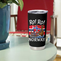 Ro Ro Norway Viking Row Tumbler Cup Norwegian Flag Longship for Norge Football Fan