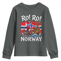 Ro Ro Norway Viking Row Youth Sweatshirt Norwegian Flag Longship for Norge Football Fan