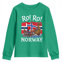Ro Ro Norway Viking Row Youth Sweatshirt Norwegian Flag Longship for Norge Football Fan