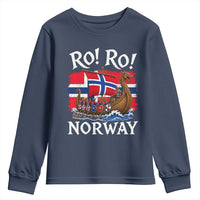 Ro Ro Norway Viking Row Youth Sweatshirt Norwegian Flag Longship for Norge Football Fan