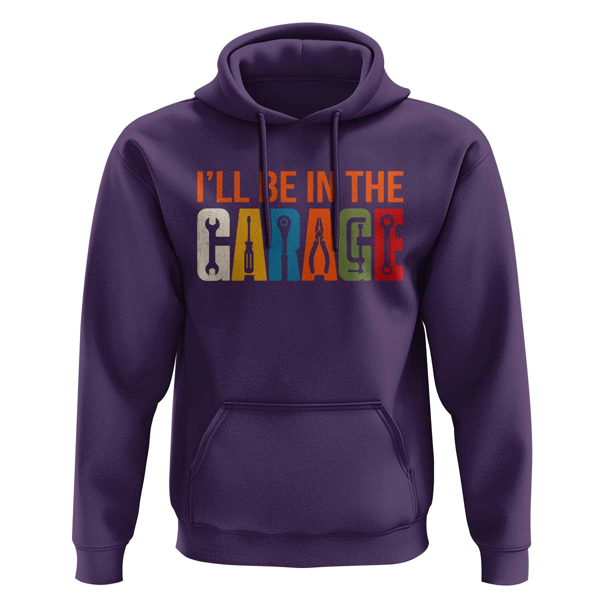 I Will Be In The Garage Funny Car Mechanic Hoodie Dad Joke Handyman Mechanics Tool