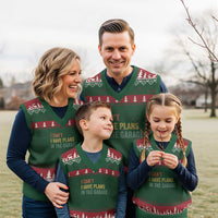 I Cant I Have Plans In The Garage V-Neck Knit Sweater Vest Funny Car Mechanics Father's Day