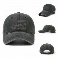 If You Need Me I Will Be In The Garage Funny Mechanic Washed Cotton Baseball Cap Vintage American Flag