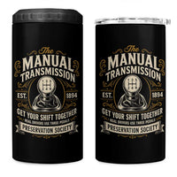 The Manual Transmission Preservation Society Get Your Shift Together 4 in 1 Can Cooler Tumbler Funny Manual Car Guy