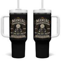 The Manual Transmission Preservation Society Get Your Shift Together Tumbler With Handle Funny Manual Car Guy