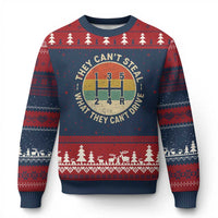 They Can't Steal What They Can't Drive Ugly Christmas Sweater Funny Stick Shift Manual Car