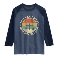They Can't Steal What They Can't Drive Raglan Shirt Funny Stick Shift Manual Car