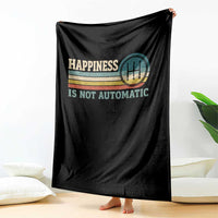 Happiness Is Not Automatic 5 Speed Manual Transmission Car Throw Blanket