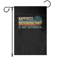 Happiness Is Not Automatic 5 Speed Manual Transmission Car Garden Flag