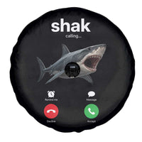 Shark Calling Meme Mispelled Shak Incoming Call Humor Spare Tire Cover