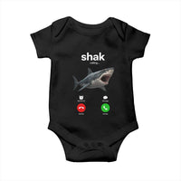 Shark Calling Meme Mispelled Shak Incoming Call Humor Baby Onesie