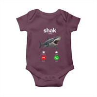 Shark Calling Meme Mispelled Shak Incoming Call Humor Baby Onesie