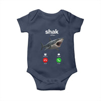 Shark Calling Meme Mispelled Shak Incoming Call Humor Baby Onesie