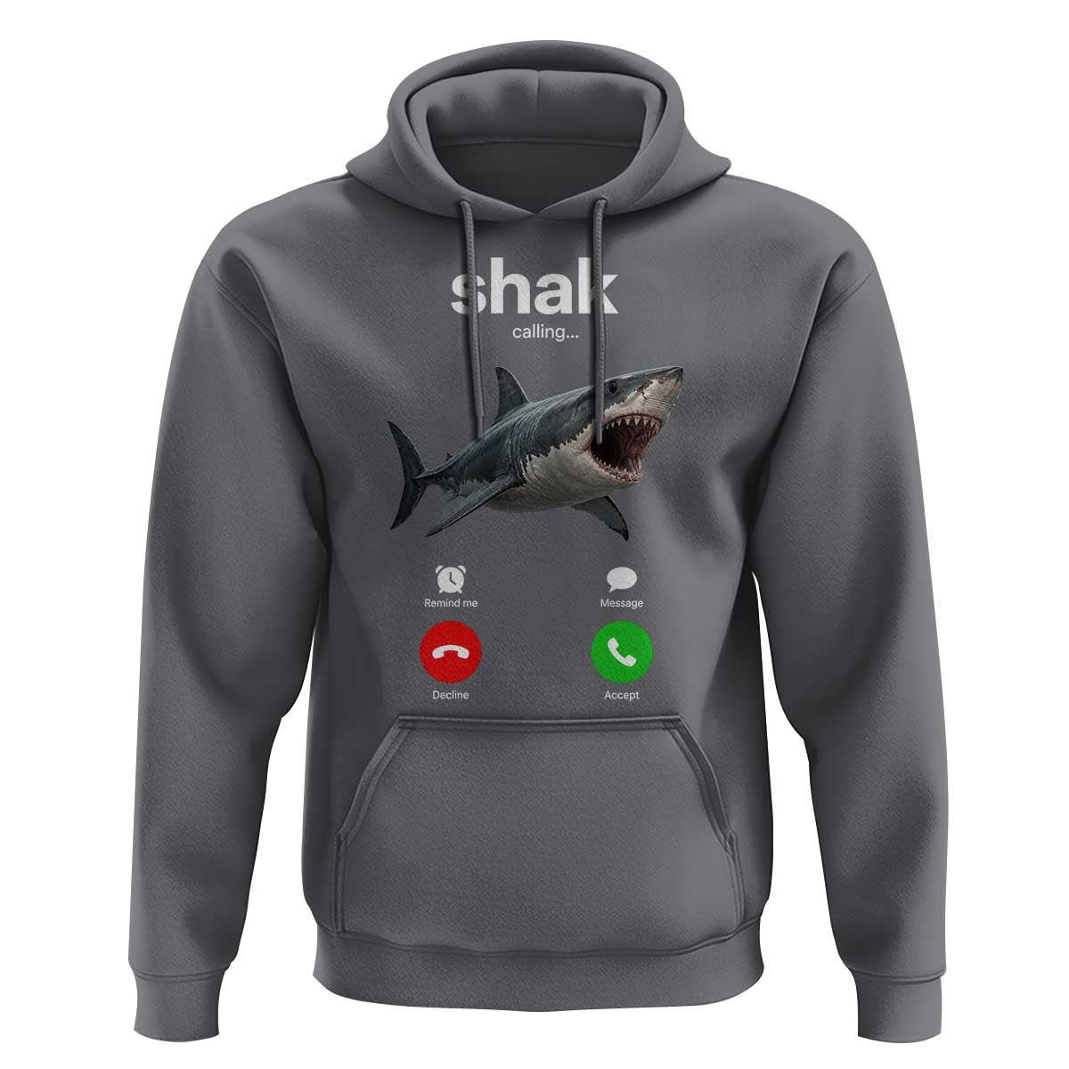 Shark Calling Meme Mispelled Shak Incoming Call Humor Hoodie