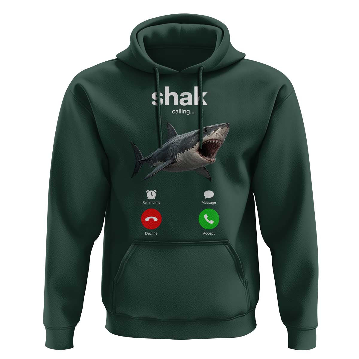 Shark Calling Meme Mispelled Shak Incoming Call Humor Hoodie