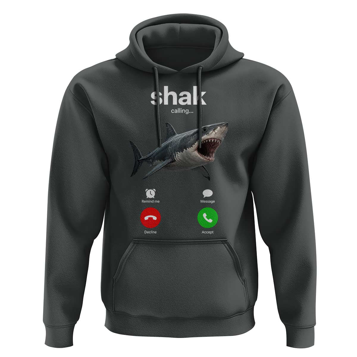 Shark Calling Meme Mispelled Shak Incoming Call Humor Hoodie