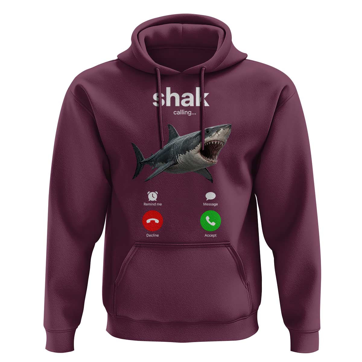 Shark Calling Meme Mispelled Shak Incoming Call Humor Hoodie