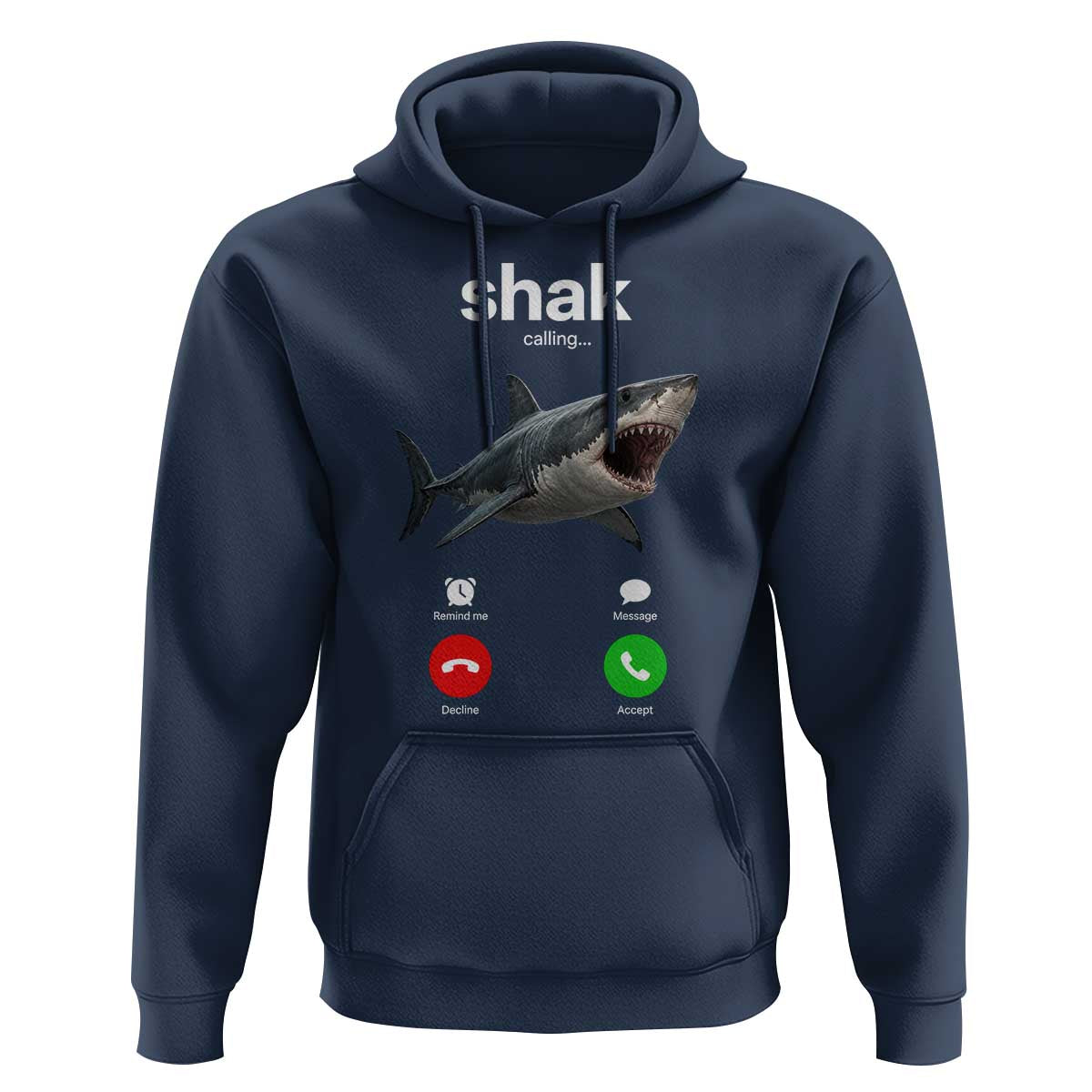 Shark Calling Meme Mispelled Shak Incoming Call Humor Hoodie