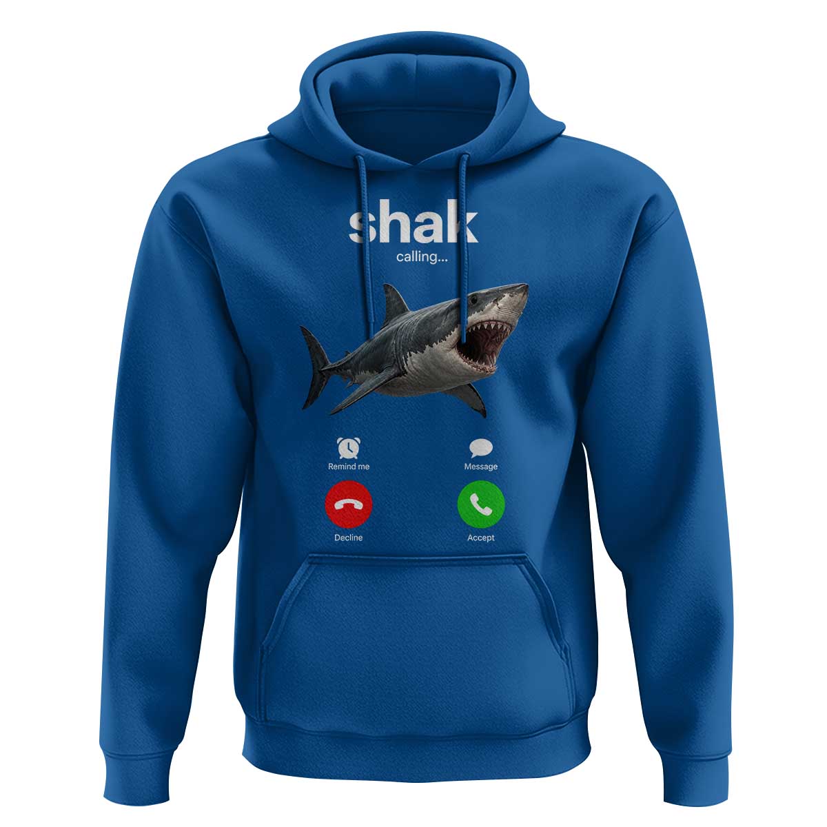 Shark Calling Meme Mispelled Shak Incoming Call Humor Hoodie