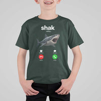 Shark Calling Meme Mispelled Shak Incoming Call Humor T Shirt For Kid