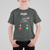 Shark Calling Meme Mispelled Shak Incoming Call Humor T Shirt For Kid