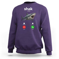 Shark Calling Meme Mispelled Shak Incoming Call Humor Sweatshirt