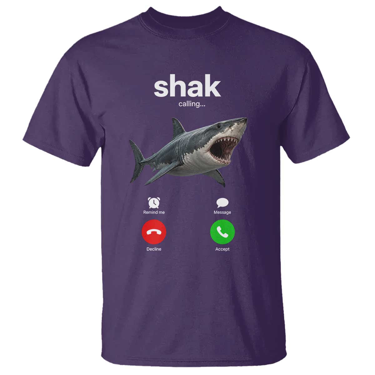 Shark Calling Meme Mispelled Shak Incoming Call Humor T Shirt
