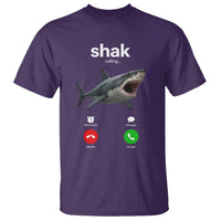 Shark Calling Meme Mispelled Shak Incoming Call Humor T Shirt