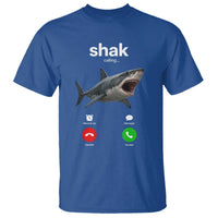 Shark Calling Meme Mispelled Shak Incoming Call Humor T Shirt