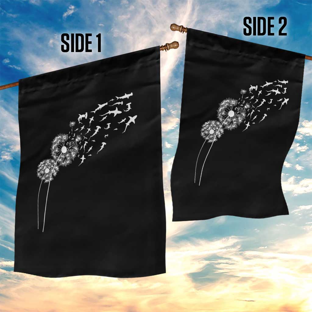 Shark Dandelion Flower for Ocean Wildlife Lover Garden Flag