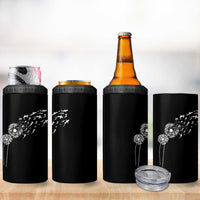 Shark Dandelion Flower for Ocean Wildlife Lover 4 in 1 Can Cooler Tumbler