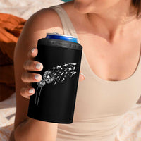 Shark Dandelion Flower for Ocean Wildlife Lover 4 in 1 Can Cooler Tumbler