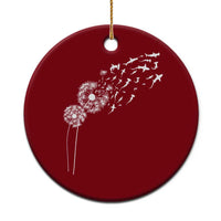 Shark Dandelion Flower for Ocean Wildlife Lover Ceramic Ornament