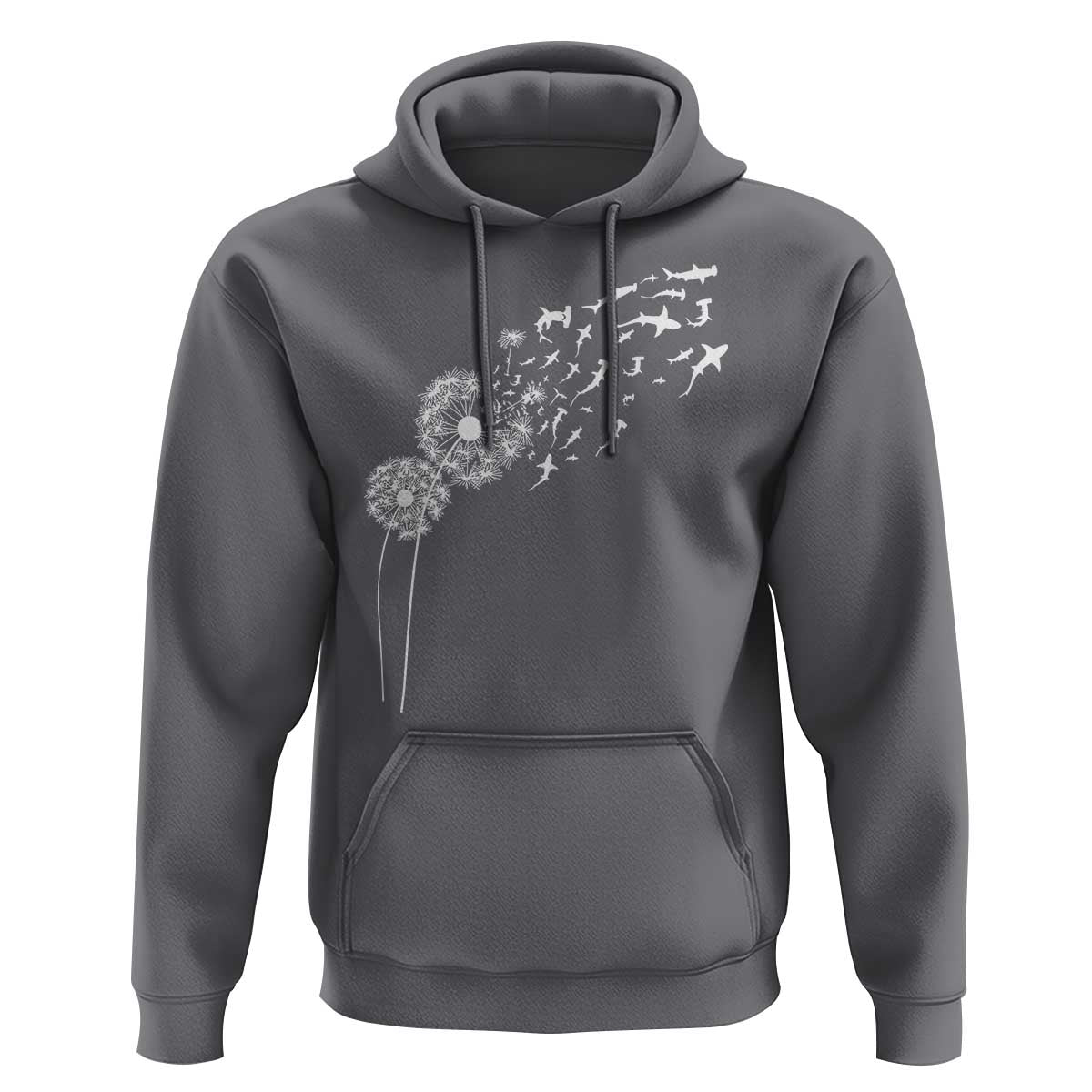 Shark Dandelion Flower for Ocean Wildlife Lover Hoodie