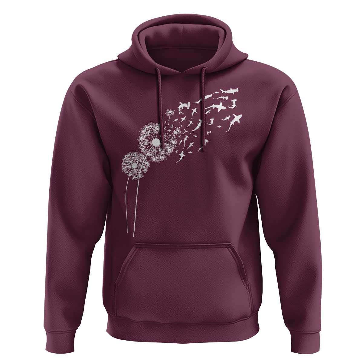 Shark Dandelion Flower for Ocean Wildlife Lover Hoodie