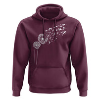 Shark Dandelion Flower for Ocean Wildlife Lover Hoodie