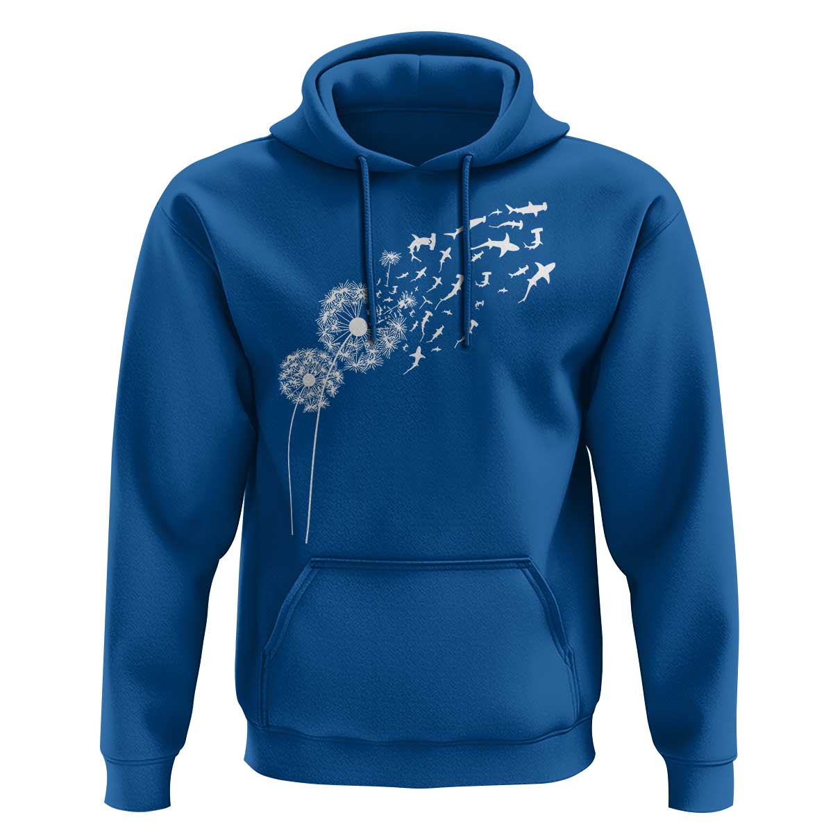 Shark Dandelion Flower for Ocean Wildlife Lover Hoodie