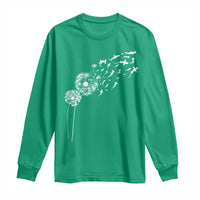 Shark Dandelion Flower for Ocean Wildlife Lover Long Sleeve Shirt