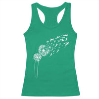 Shark Dandelion Flower for Ocean Wildlife Lover Racerback Tank Top