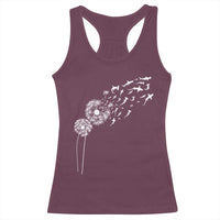 Shark Dandelion Flower for Ocean Wildlife Lover Racerback Tank Top