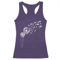 Shark Dandelion Flower for Ocean Wildlife Lover Racerback Tank Top