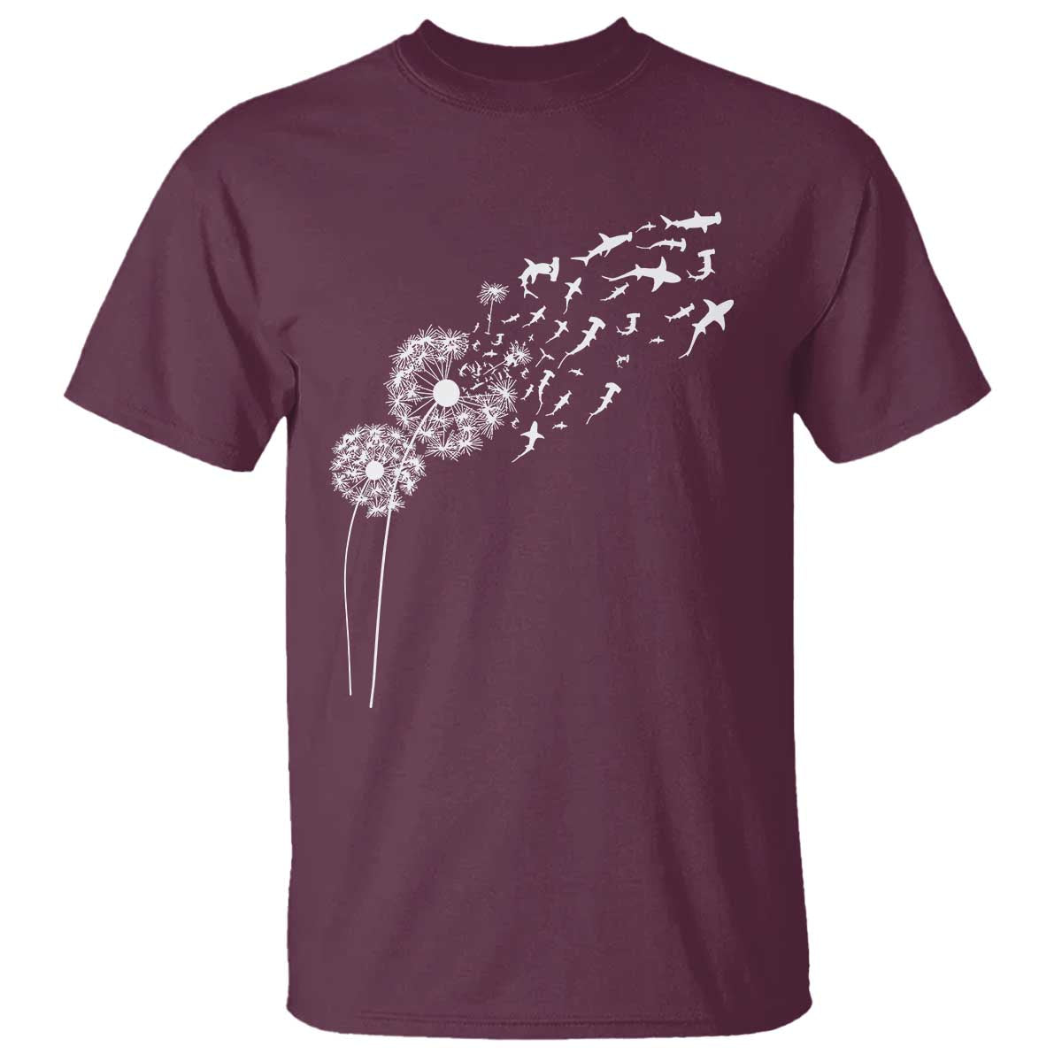 Shark Dandelion Flower for Ocean Wildlife Lover T Shirt