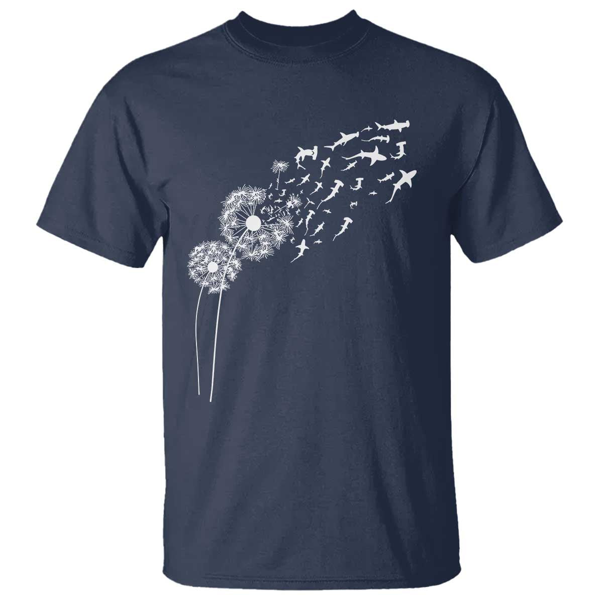 Shark Dandelion Flower for Ocean Wildlife Lover T Shirt