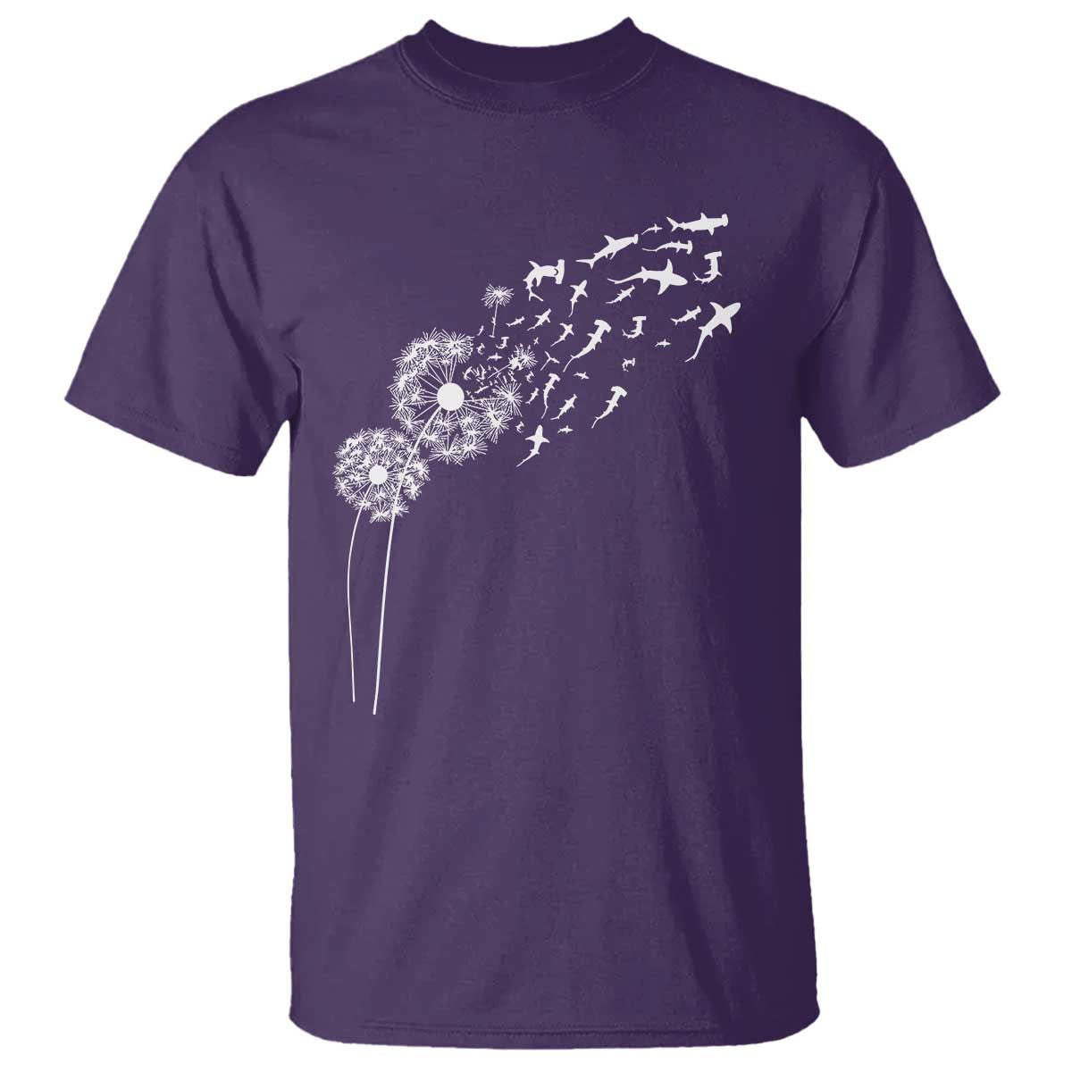 Shark Dandelion Flower for Ocean Wildlife Lover T Shirt