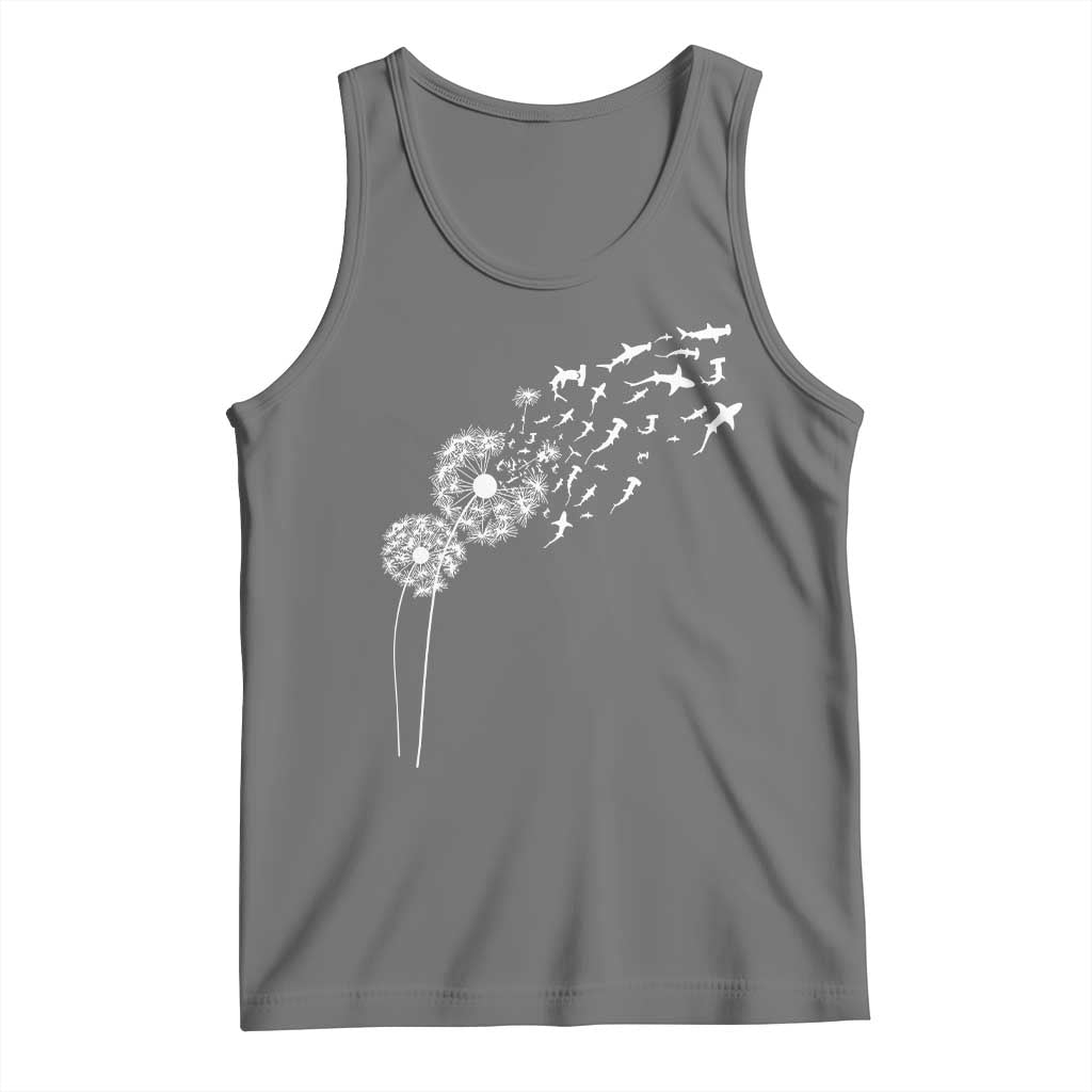 Shark Dandelion Flower for Ocean Wildlife Lover Tank Top