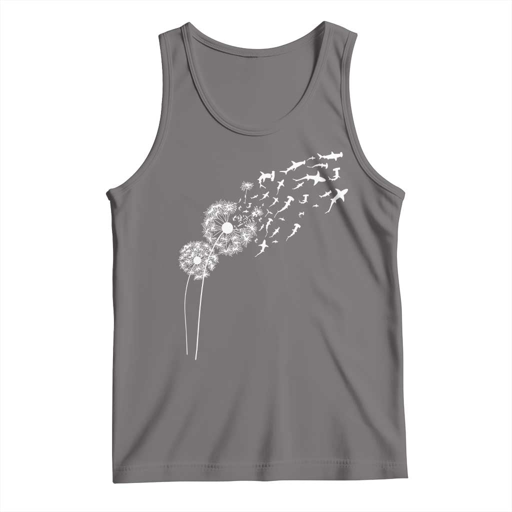 Shark Dandelion Flower for Ocean Wildlife Lover Tank Top