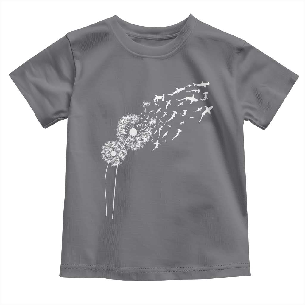 Shark Dandelion Flower for Ocean Wildlife Lover Toddler T Shirt