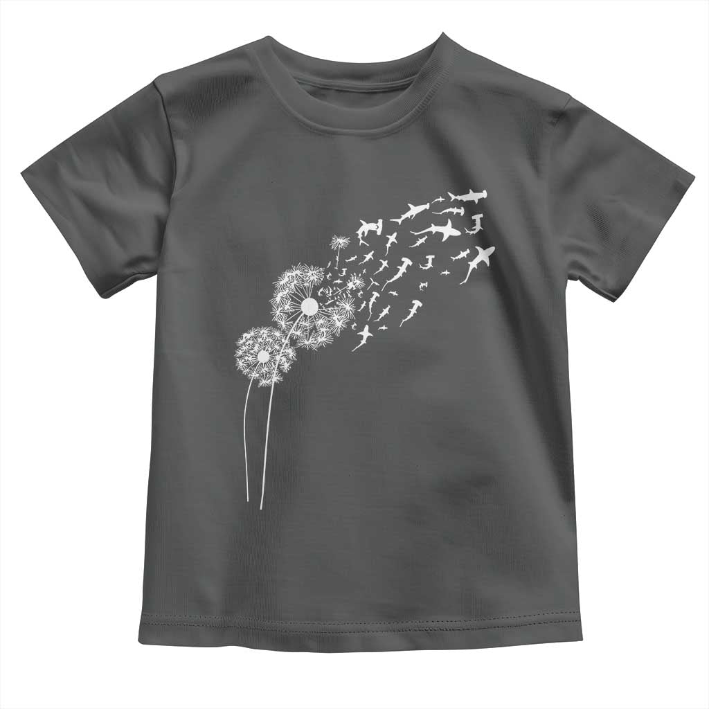 Shark Dandelion Flower for Ocean Wildlife Lover Toddler T Shirt