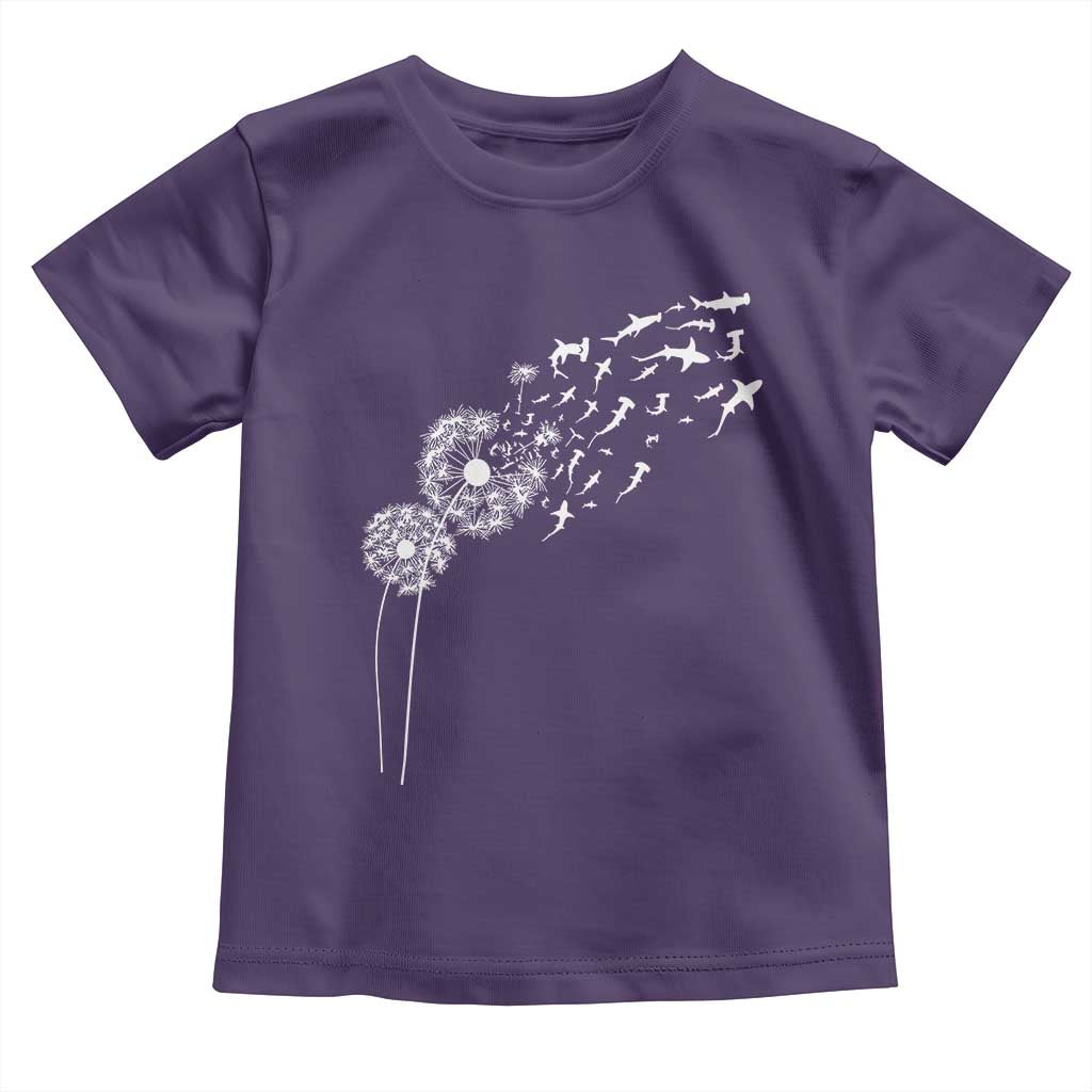 Shark Dandelion Flower for Ocean Wildlife Lover Toddler T Shirt